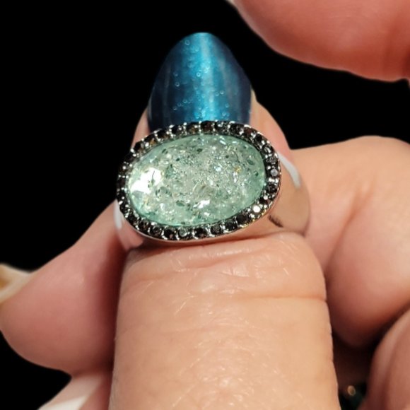Simply Vera - Vera Wang Oval Green Stone Ring - Picture 4 of 16
